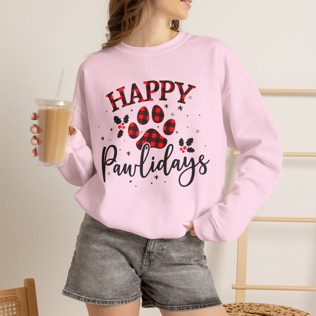 Happy Pawlidays Unisex Crewneck Sweatshirt
