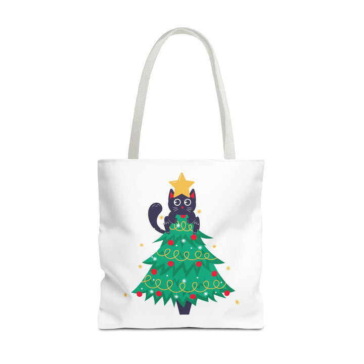 Cat Christmas Tree Tote Bag