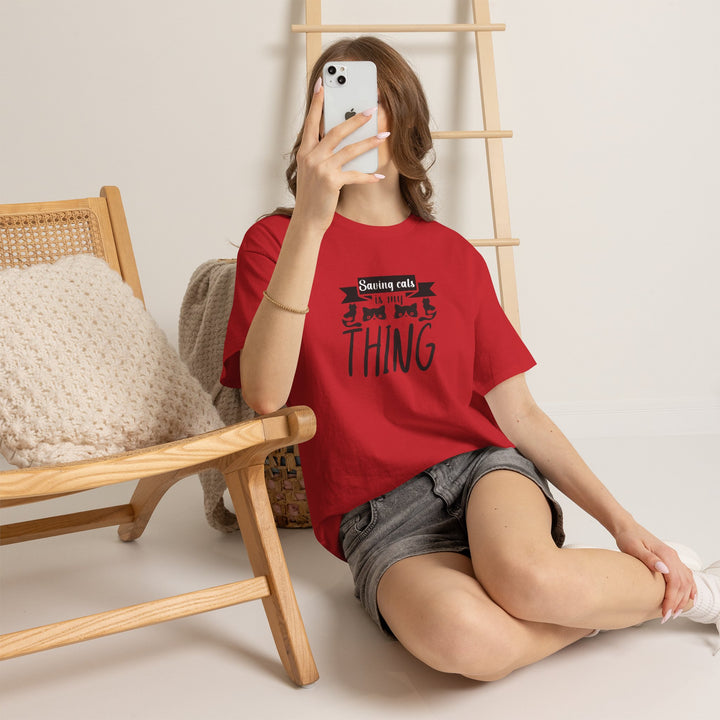 Saving Cats Is My Thing Cotton Tee