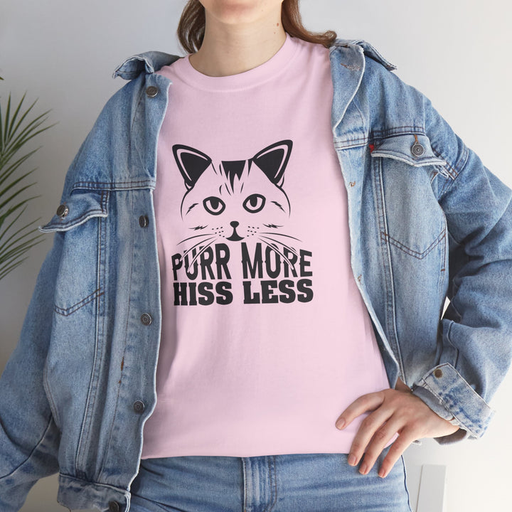 Purr More Hiss Less Cotton Tee
