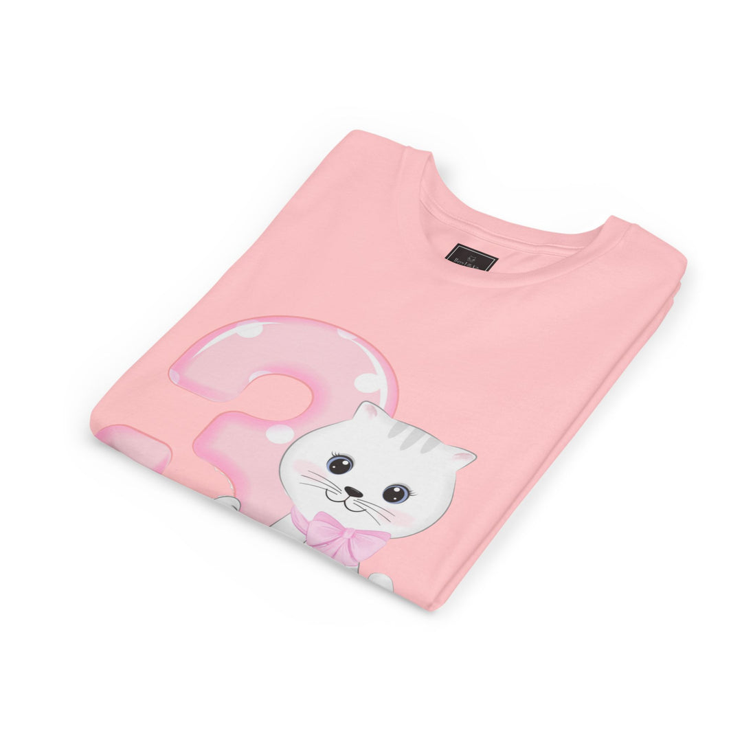 Happy 3rd Birthday Cat Youth Short Sleeve Tee