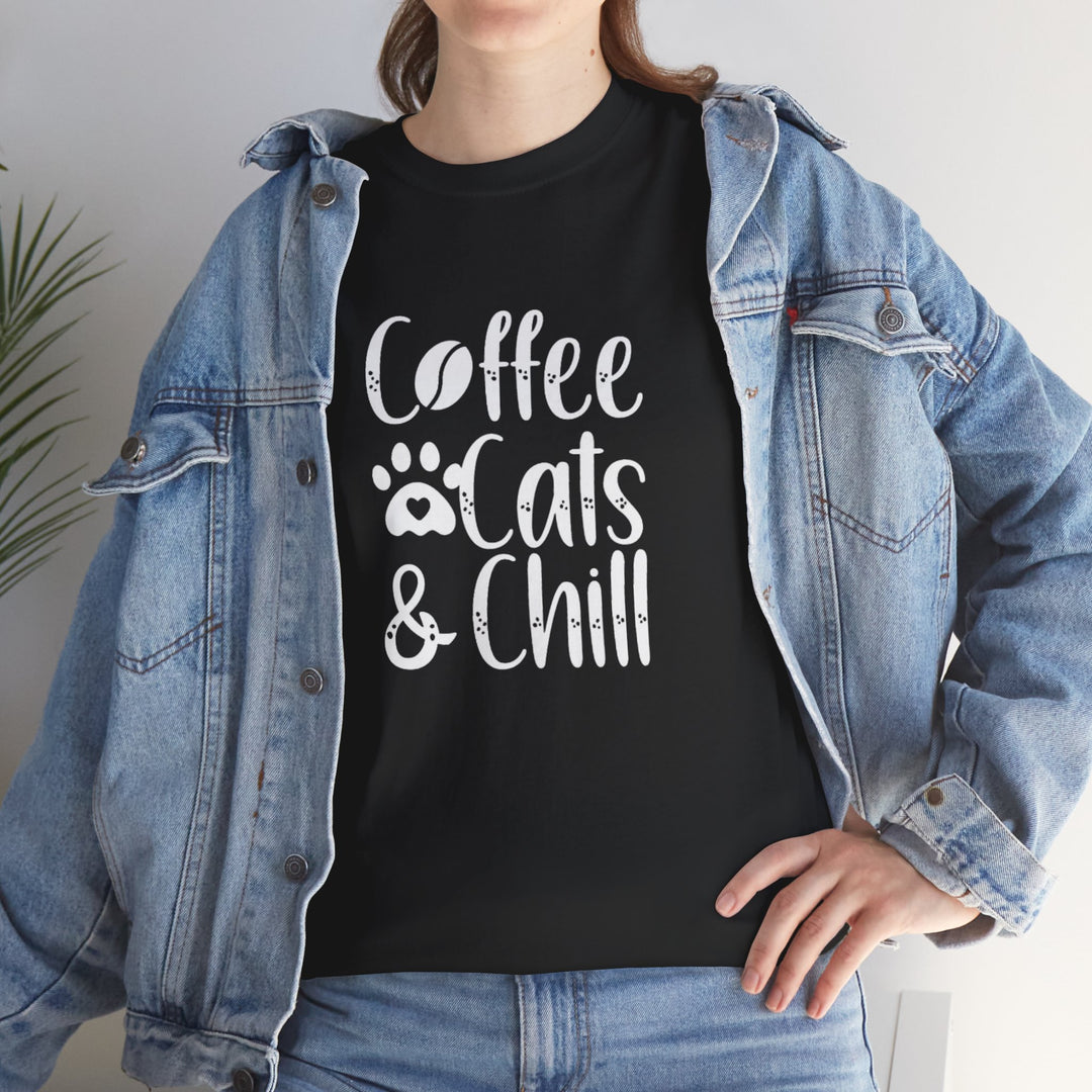 Coffee Cats and Chill Cotton Tee
