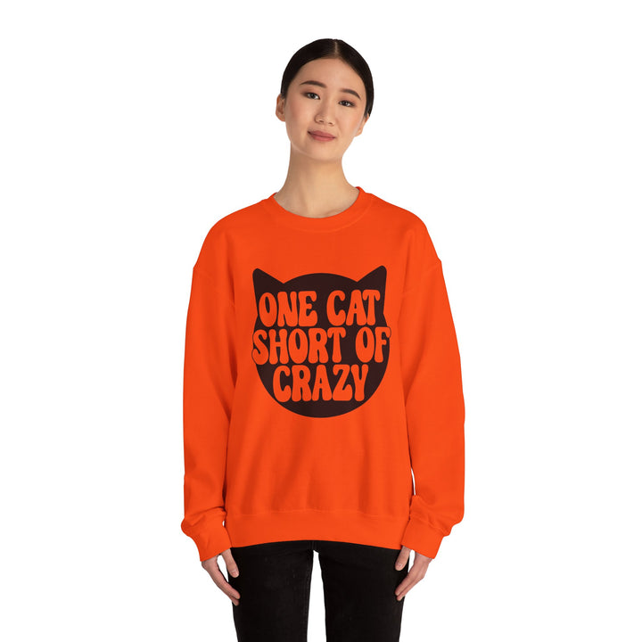 One Cat Short of Crazy Crewneck Sweatshirt