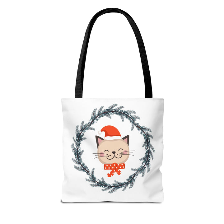 Vintage Christmas Cat Tote Bag