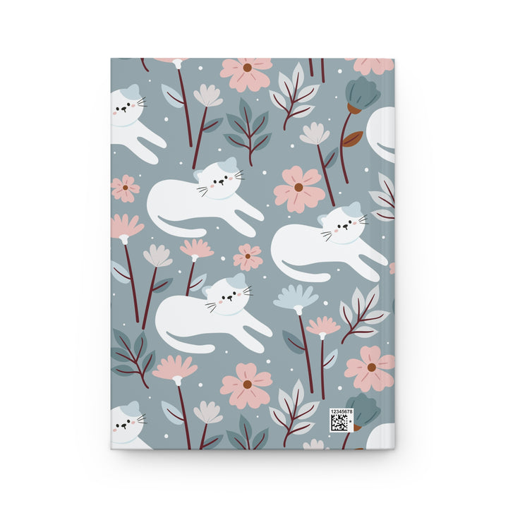 Field of Flowers Cat Hardcover Journal