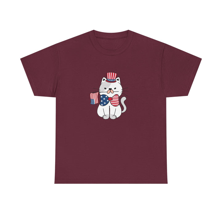 Patriotic Cat Cotton Tee