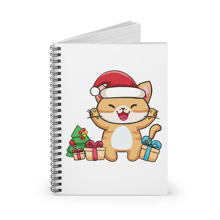 Happy Santa Cat Spiral Notebook