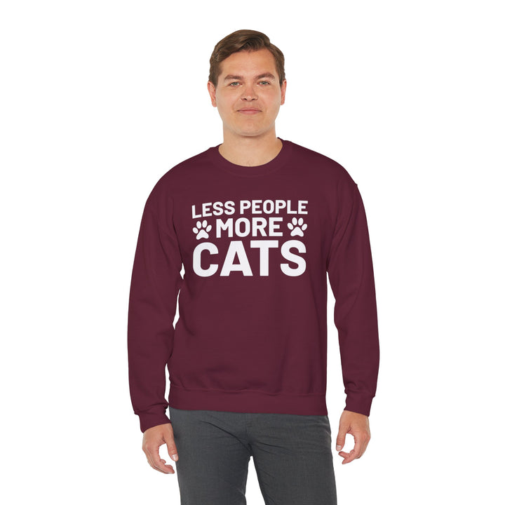Less People More Cats Crewneck Sweatshirt