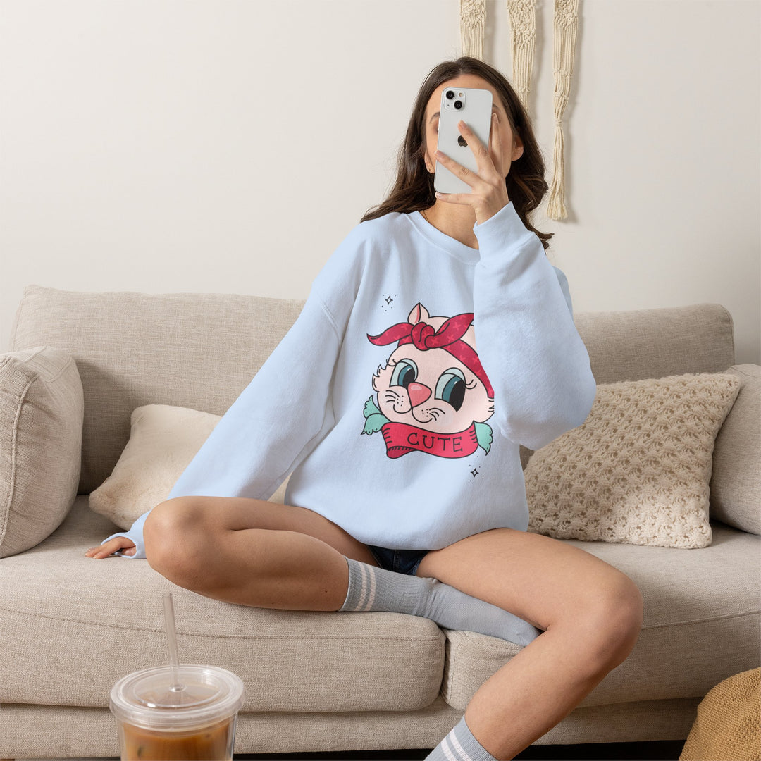 Tattoo Cat Crewneck Sweatshirt