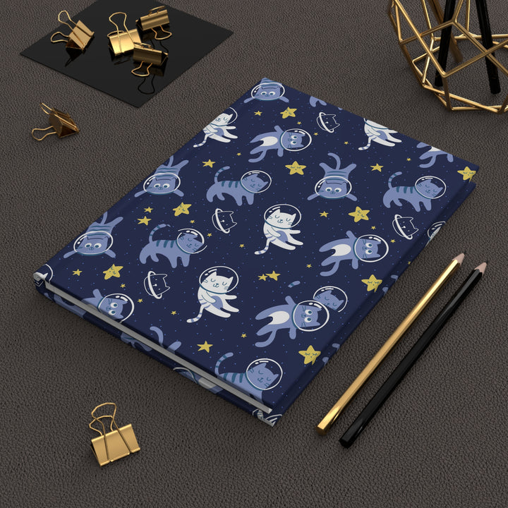 Cats in Space Hardcover Journal
