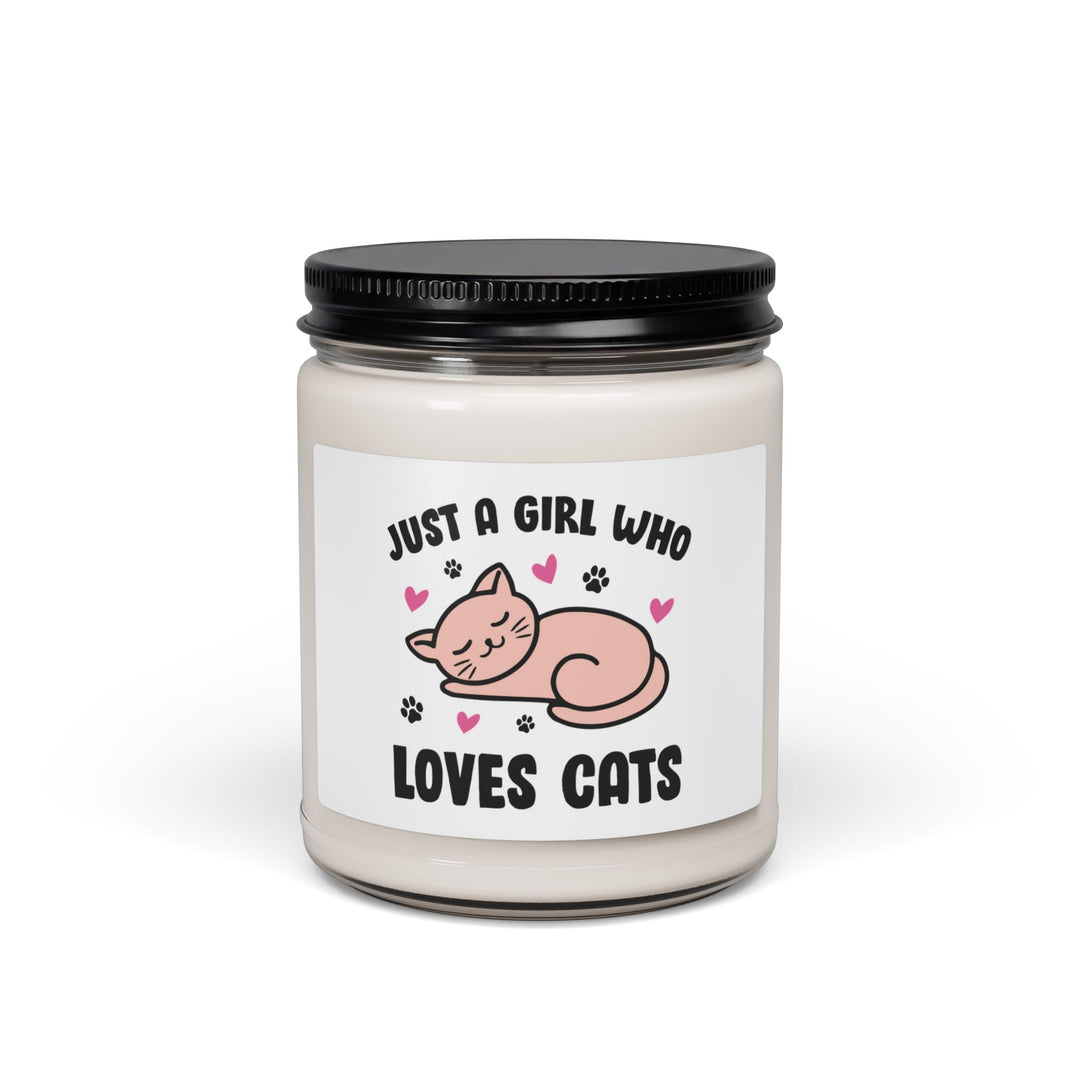 Girl Who Loves Cats Scented Soy Candle, 9oz
