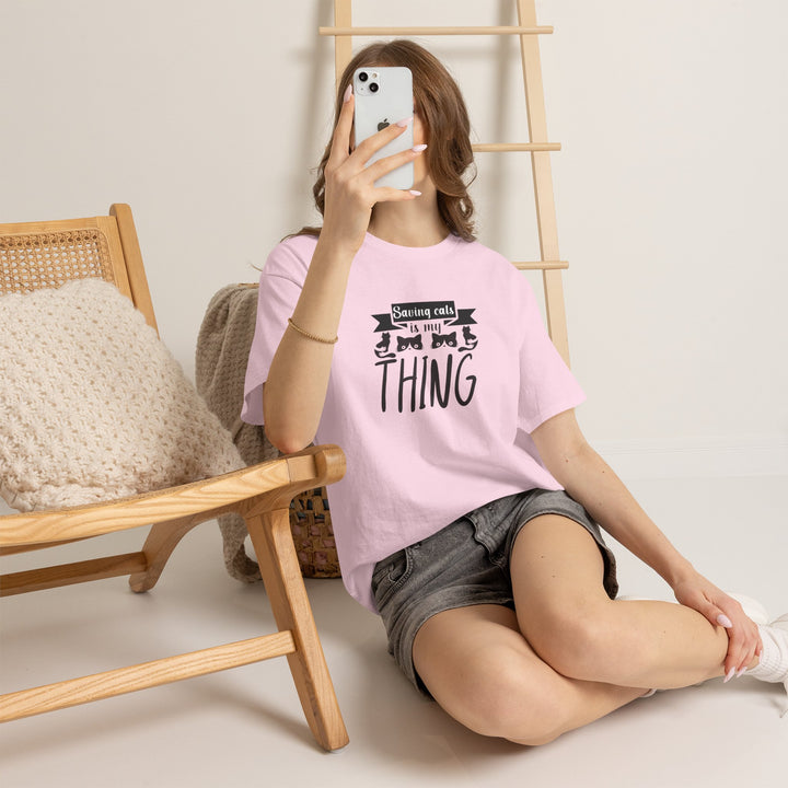 Saving Cats Is My Thing Cotton Tee