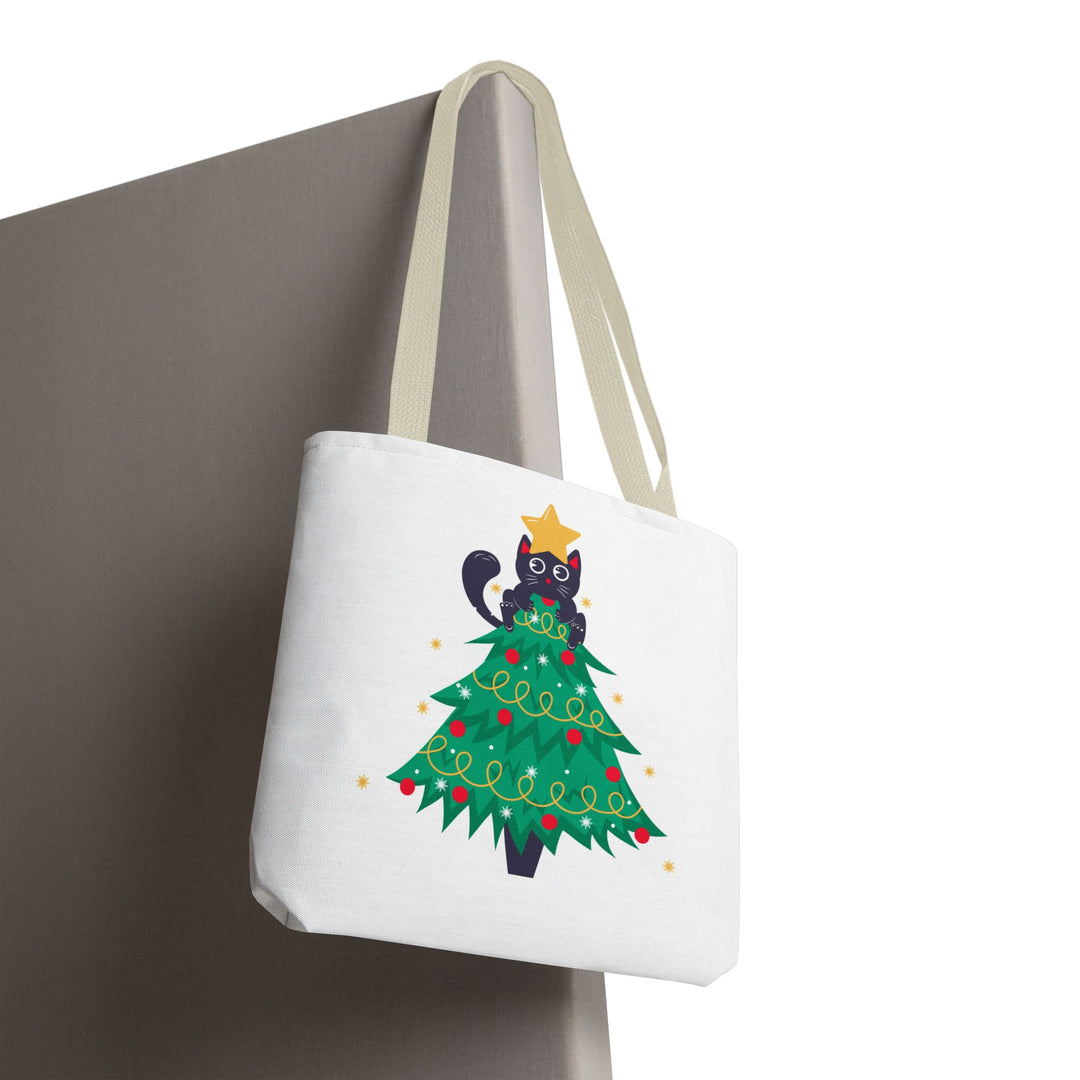 Cat Christmas Tree Tote Bag