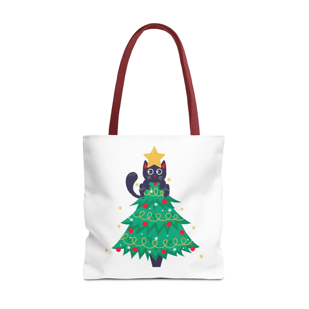 Cat Christmas Tree Tote Bag