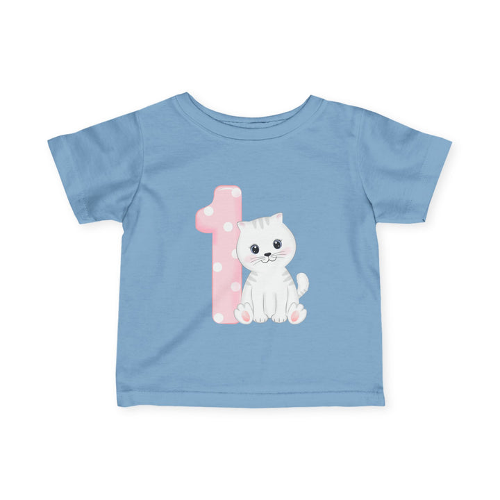 Happy 1st Birthday Cat Infant Fine Jersey Tee