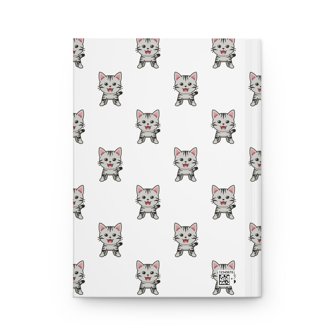 Gray Tabby Cat Hardcover Journal