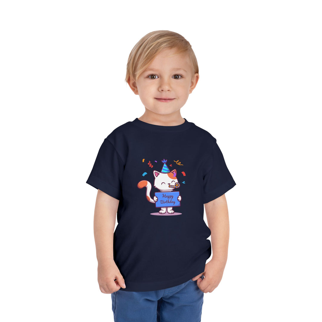 Birthday Celebration Cat Toddler Tee