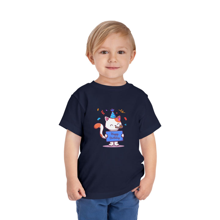 Birthday Celebration Cat Toddler Tee