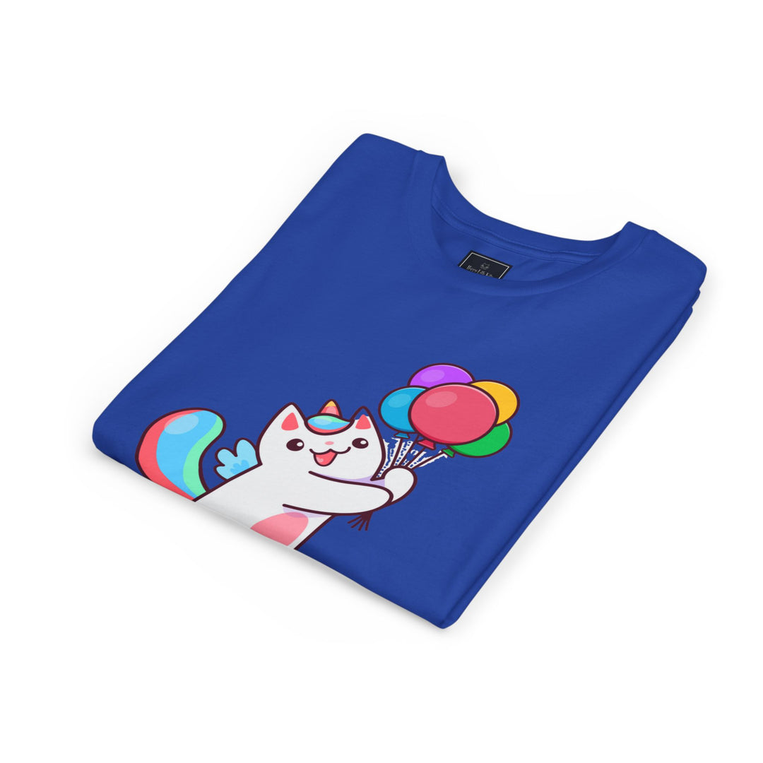 Caticorn and Balloons Youth Short Sleeve Tee