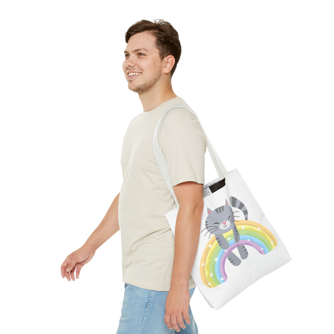 Over the Rainbow Cat Tote Bag