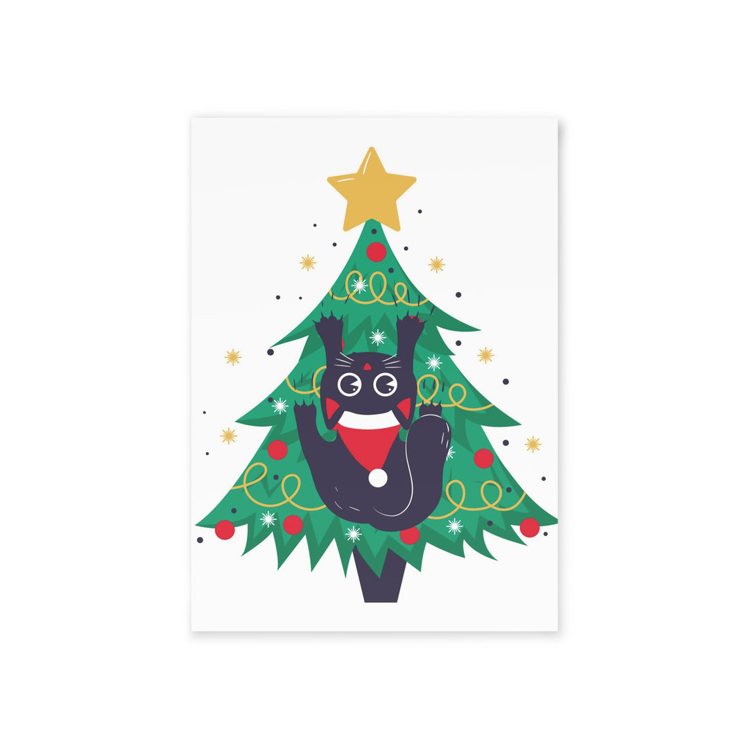 Tree Climbing Kitty Greeting Card