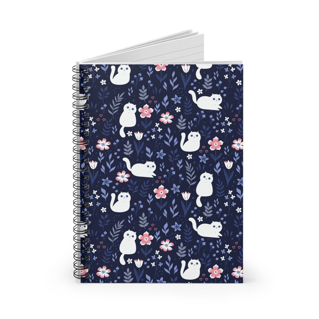 Folk Art Kitty Spiral Notebook