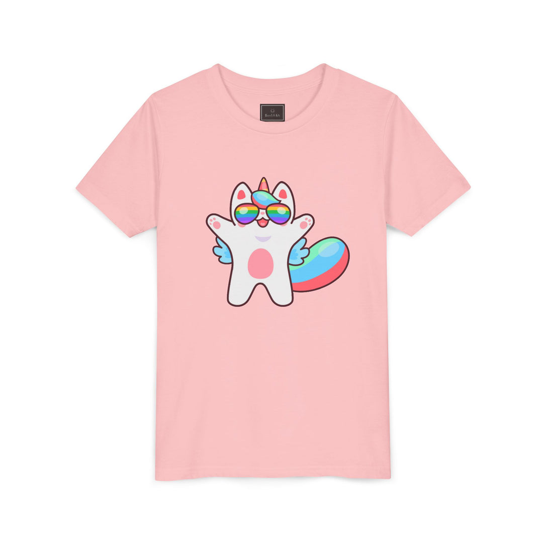 Caticorn Party Time Youth Short Sleeve Tee