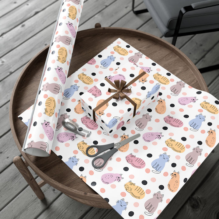 Cats and Dots Gift Wrap