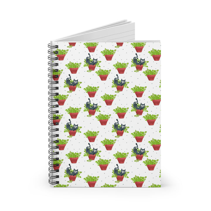 Plant Lover Cat Spiral Notebook