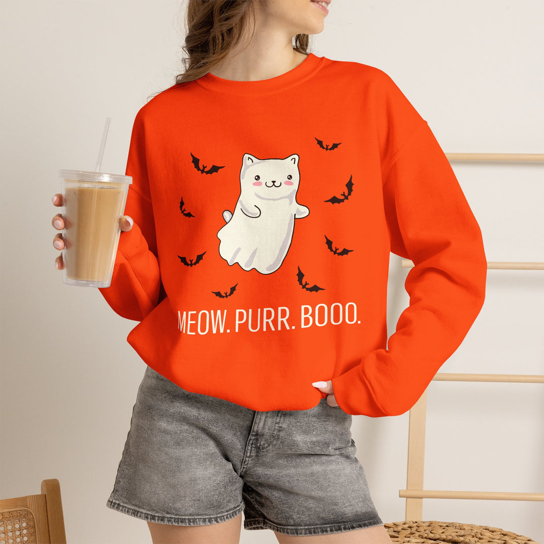 Meow. Purr. Boo. Unisex Crewneck Sweatshirt