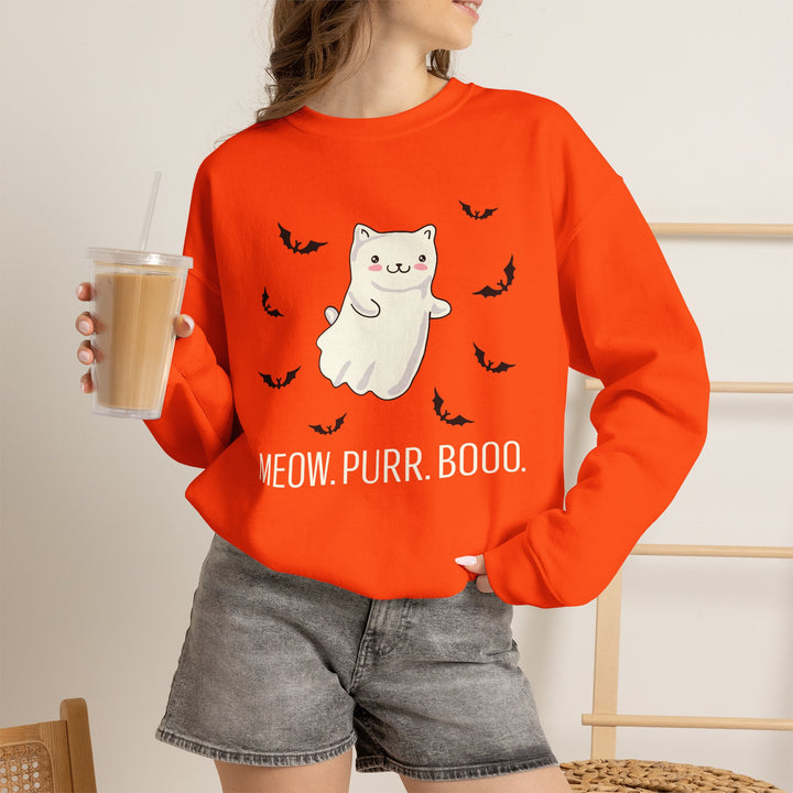 Meow. Purr. Boo. Unisex Crewneck Sweatshirt