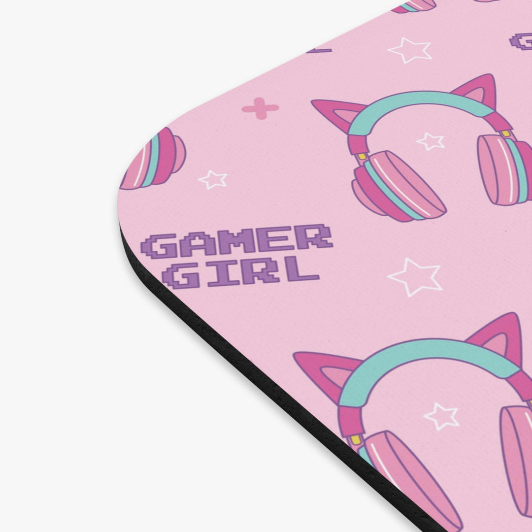 Cat Gamer Girl Mouse Pad