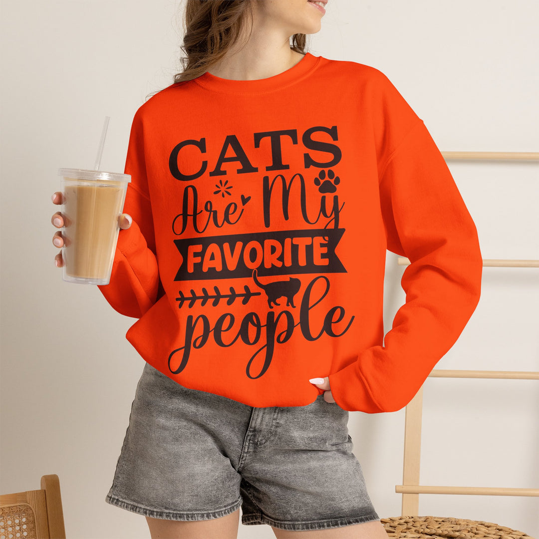 Cats Are My Favorite People Crewneck Sweatshirt