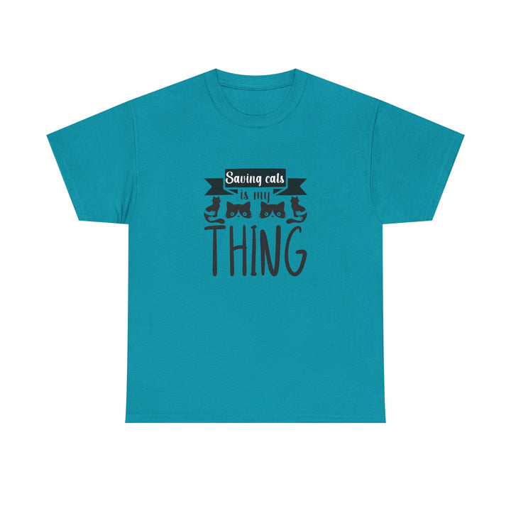 Saving Cats Is My Thing Cotton Tee