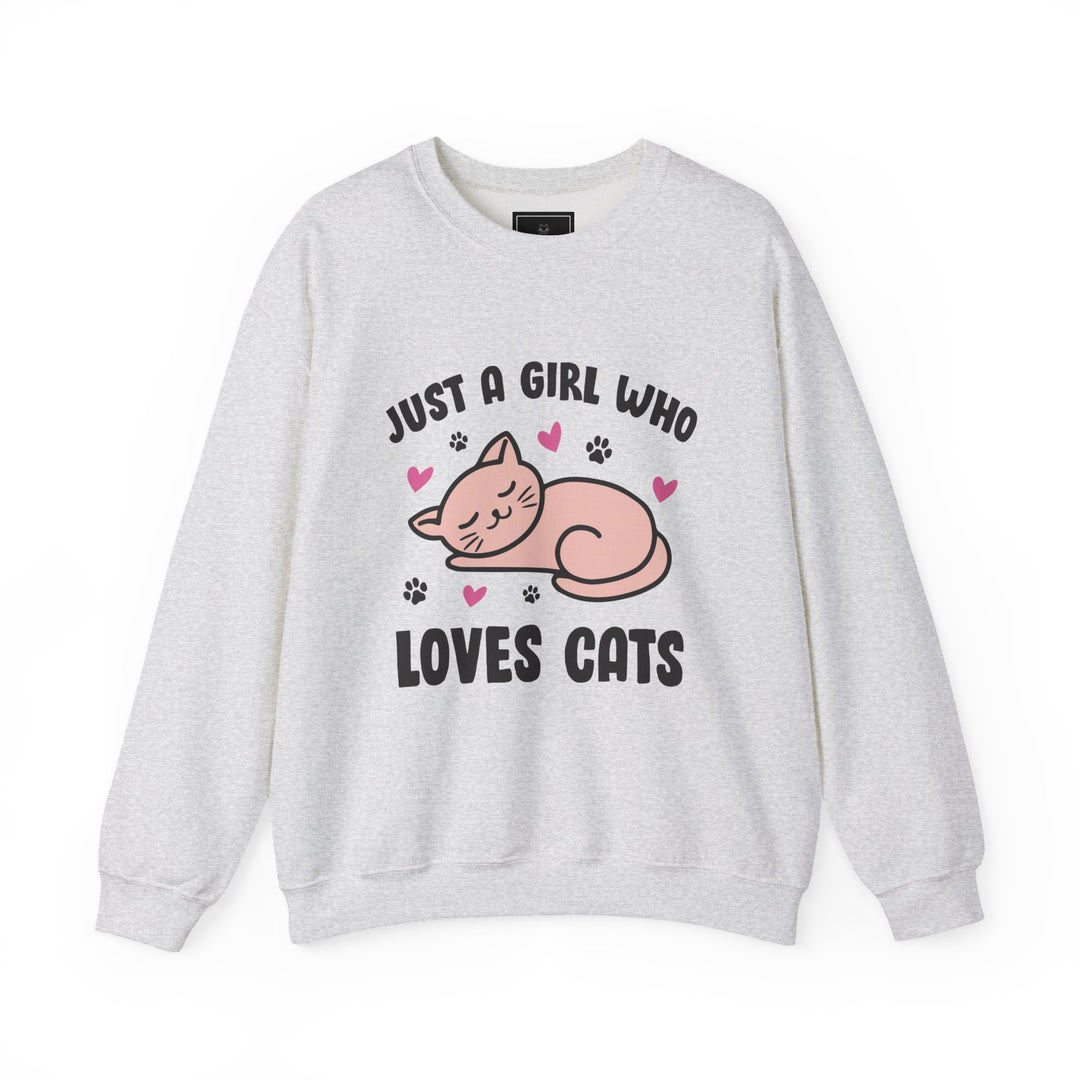 Girl Who Loves Cats Crewneck Sweatshirt