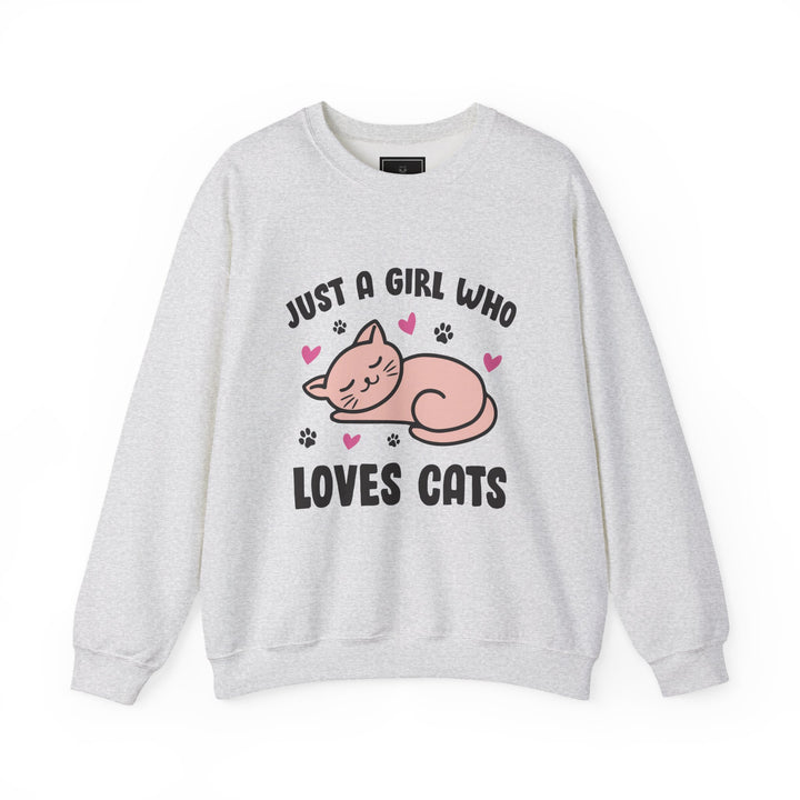 Girl Who Loves Cats Crewneck Sweatshirt