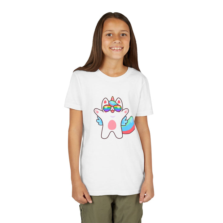 Caticorn Party Time Youth Short Sleeve Tee