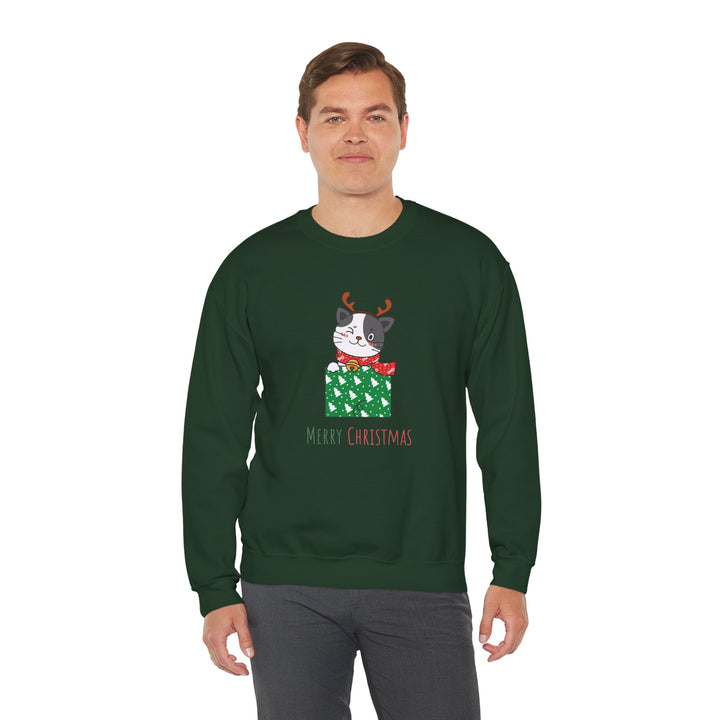 Gift Wrapped Cat Crewneck Sweatshirt