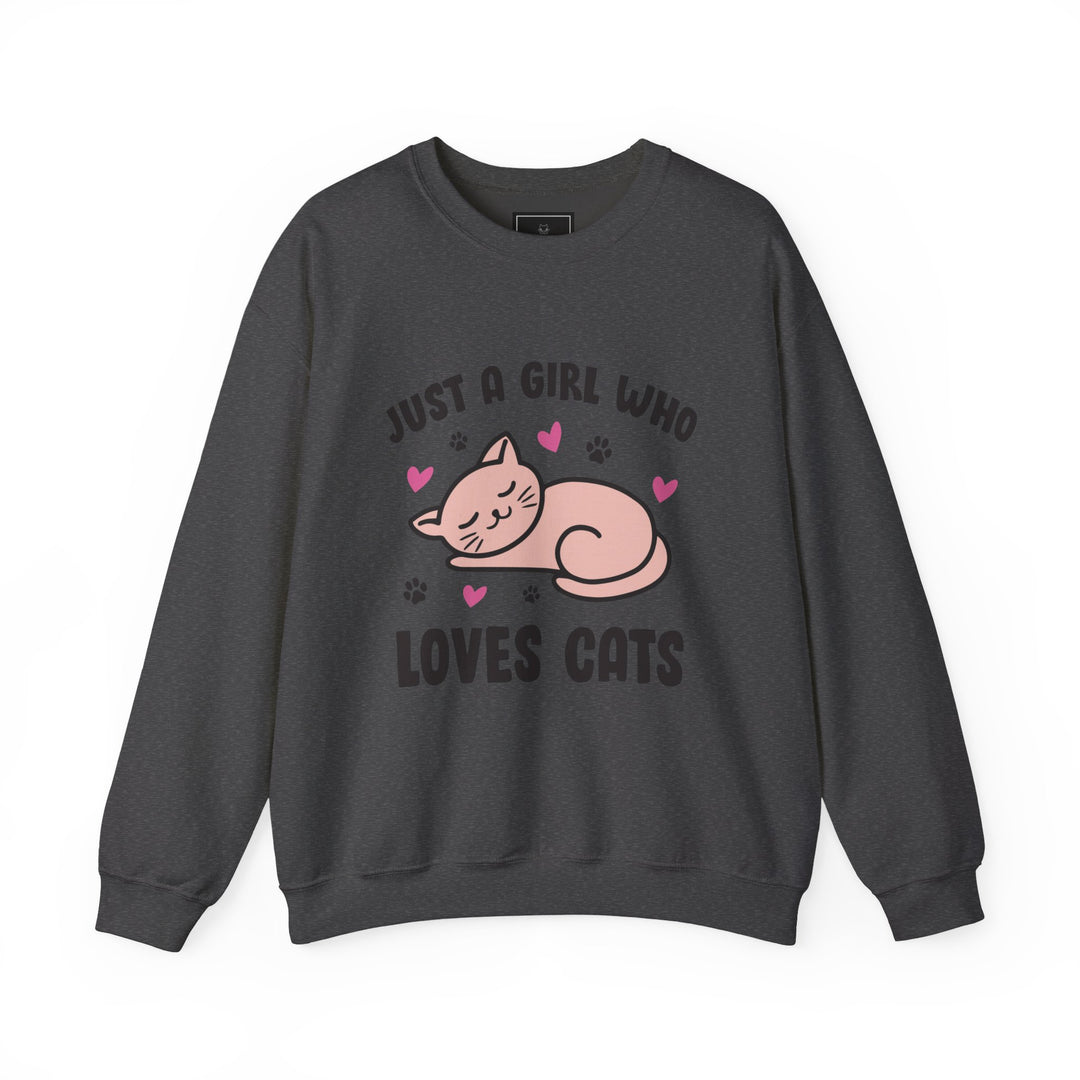 Girl Who Loves Cats Crewneck Sweatshirt