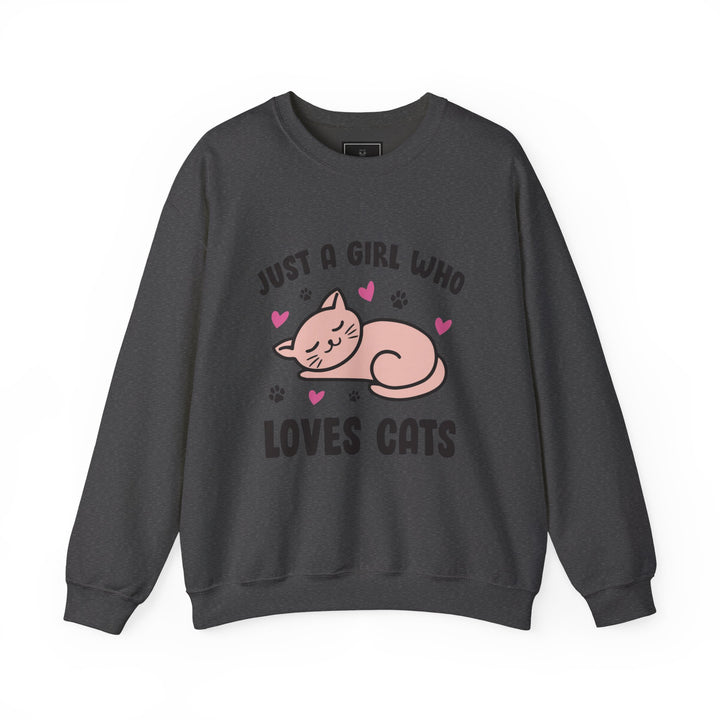 Girl Who Loves Cats Crewneck Sweatshirt