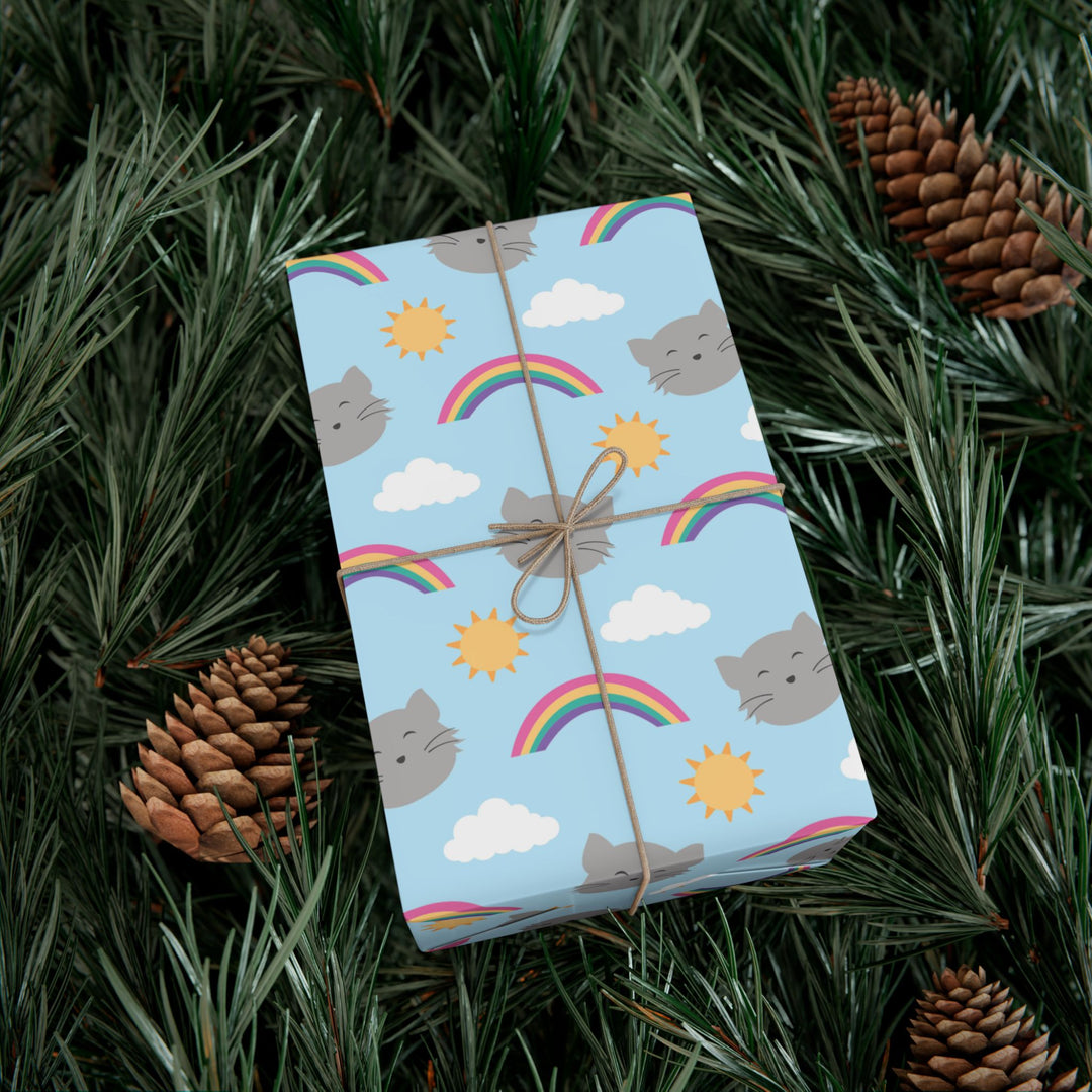 Blue Sky Kitty Gift Wrap