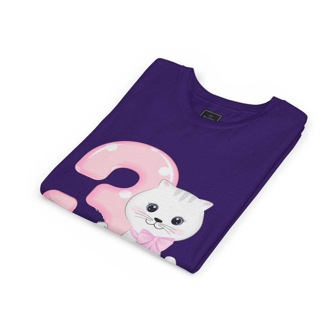 Happy 3rd Birthday Cat Youth Short Sleeve Tee
