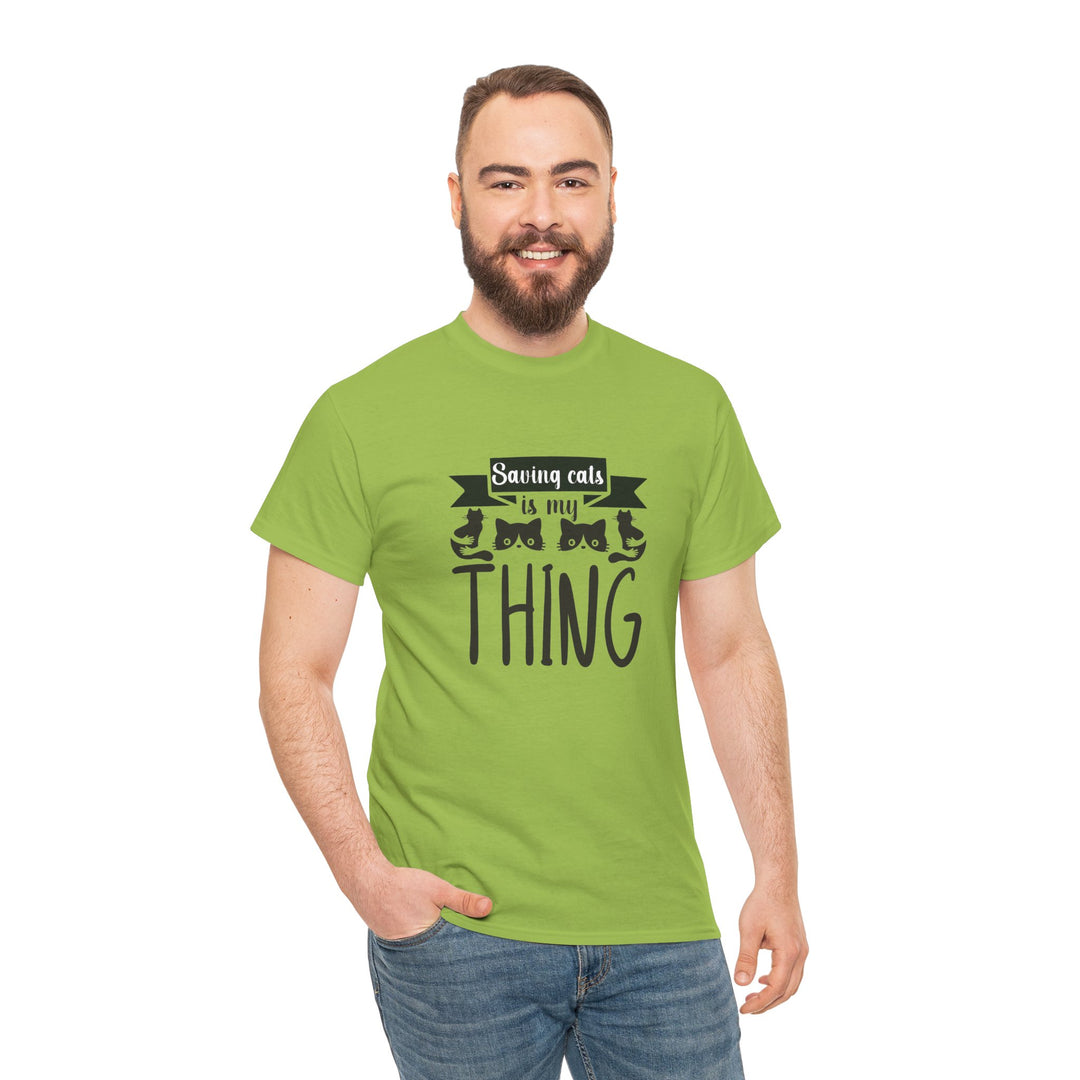 Saving Cats Is My Thing Cotton Tee