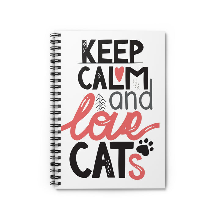 Keep Calm Love Cats Spiral Notebook