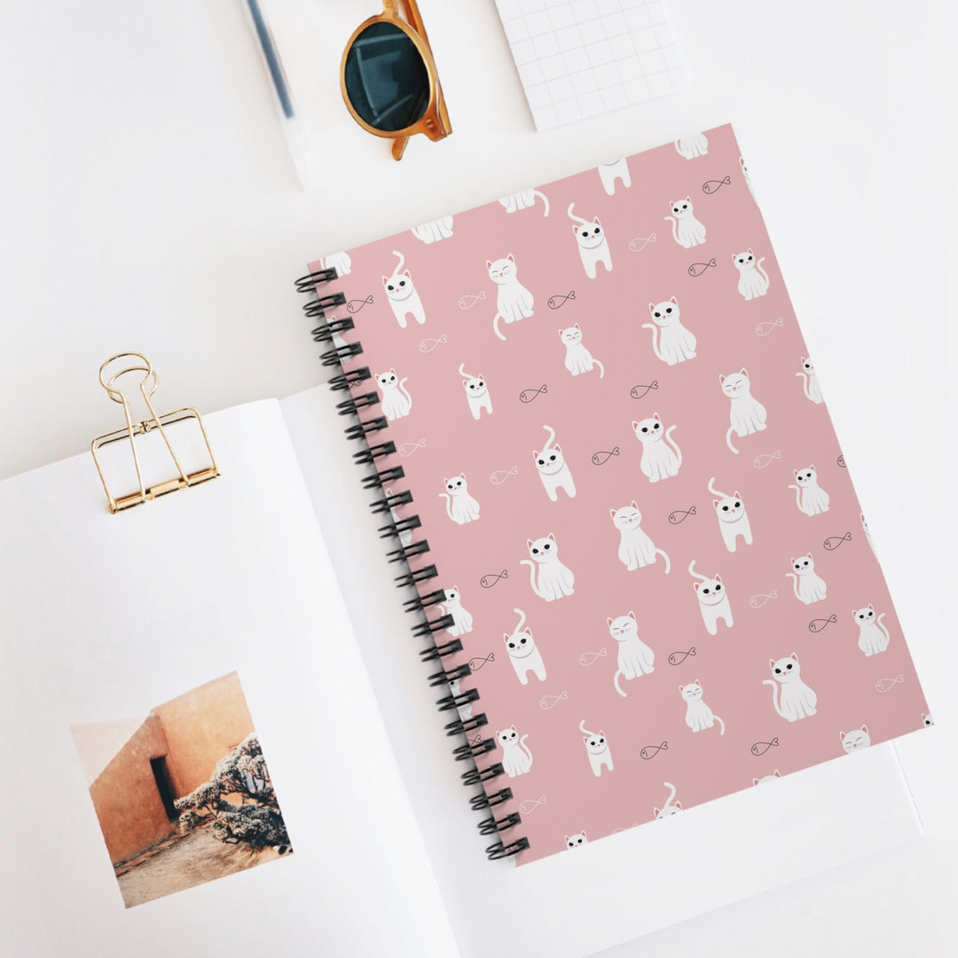 Cats and Fish Spiral Notebook