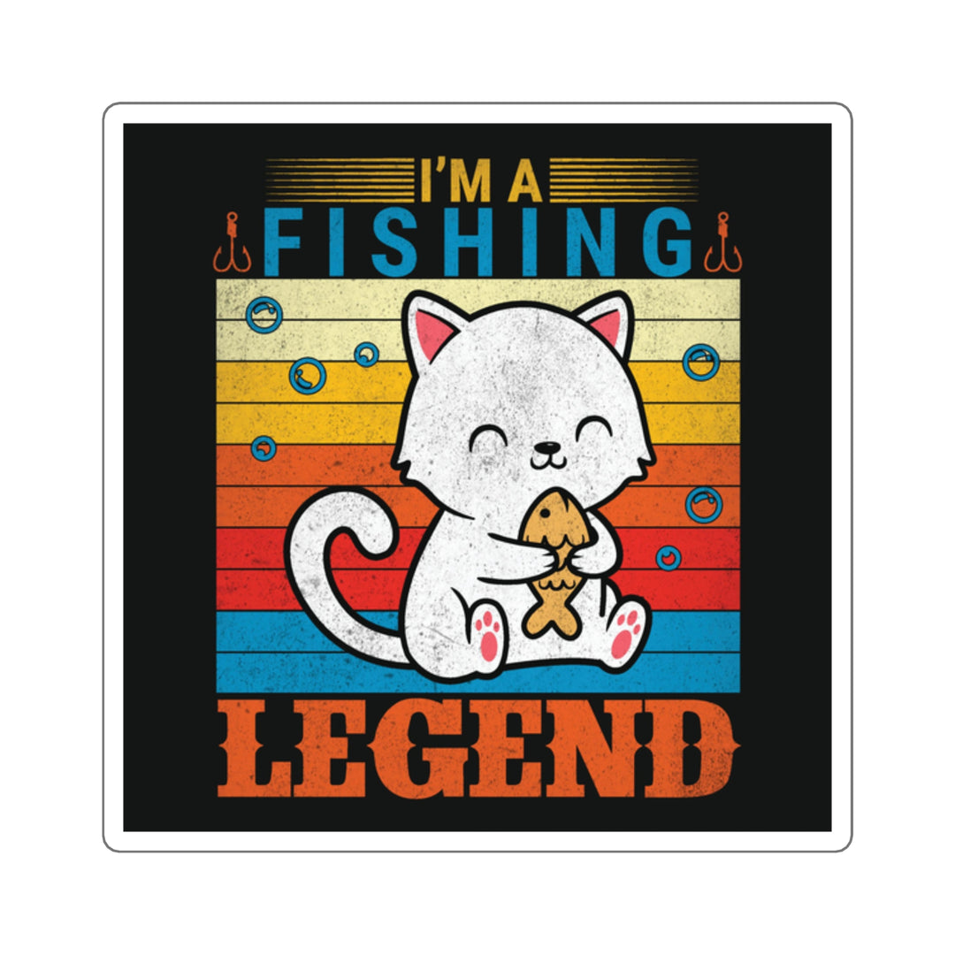 Fishing Legend Square Sticker