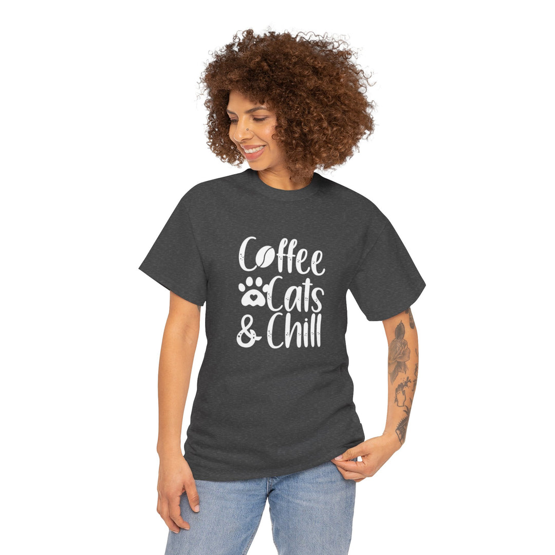 Coffee Cats and Chill Cotton Tee