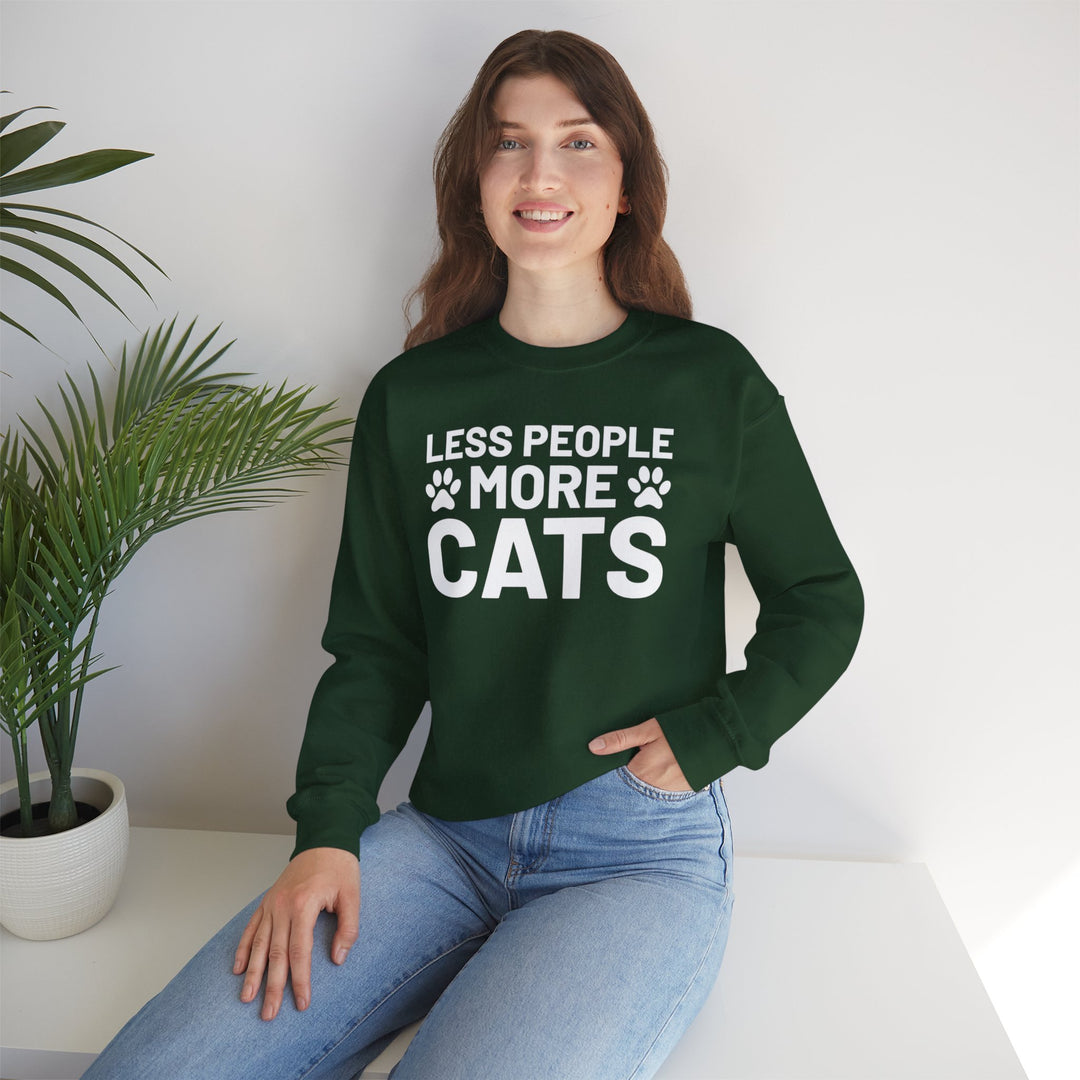 Less People More Cats Crewneck Sweatshirt