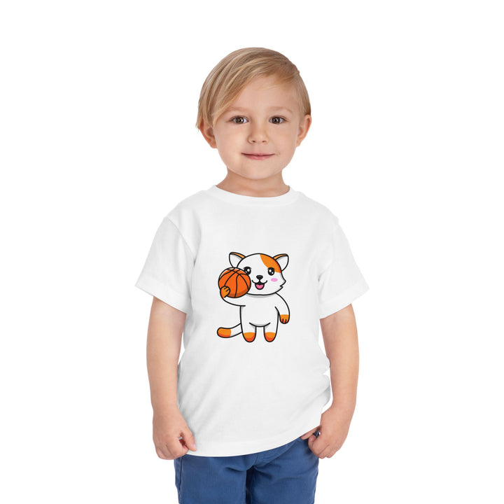 Basketball Cat Toddler Tee