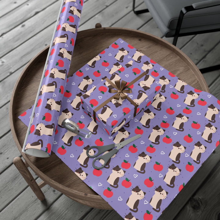 Cats and Apples Gift Wrap